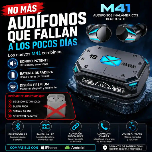 Auriculares M41 Versión Premium |  Sonido profesional, Batería duradera