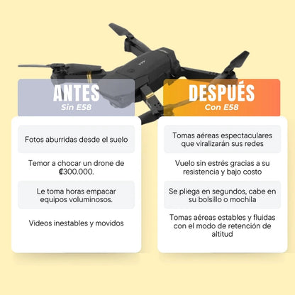 Drone Ultra HD E58 | El Regalo Perfecto Para Navidad 🎁