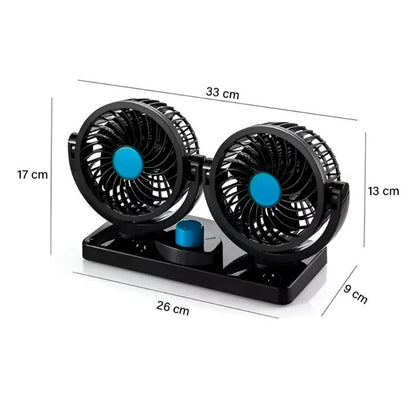 Ventilador Doble para Auto – Frescura Inmediata en Cada Viaje ❄️🚗