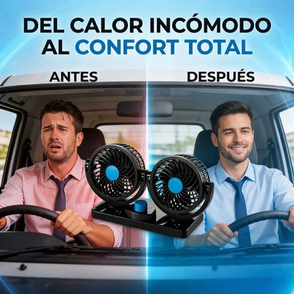 Ventilador Doble para Auto – Frescura Inmediata en Cada Viaje ❄️🚗