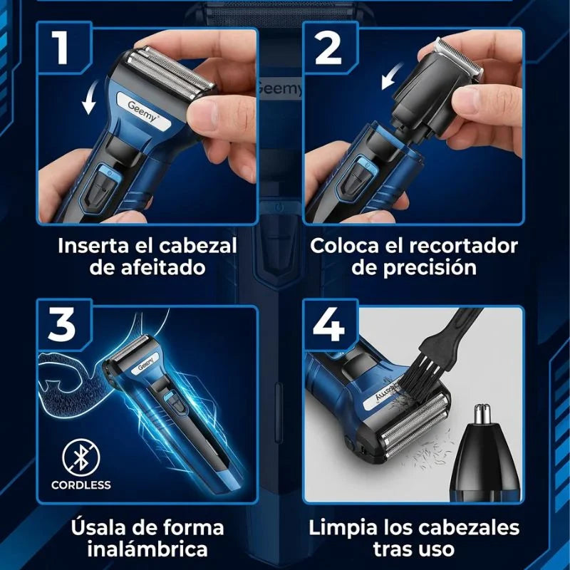 Afeitadora Geemy 3 en 1 | La solución completa para tu cuidado personal