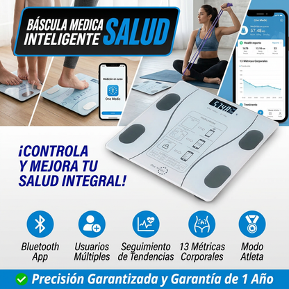 Báscula Inteligente Bluetooth de Composición Corporal