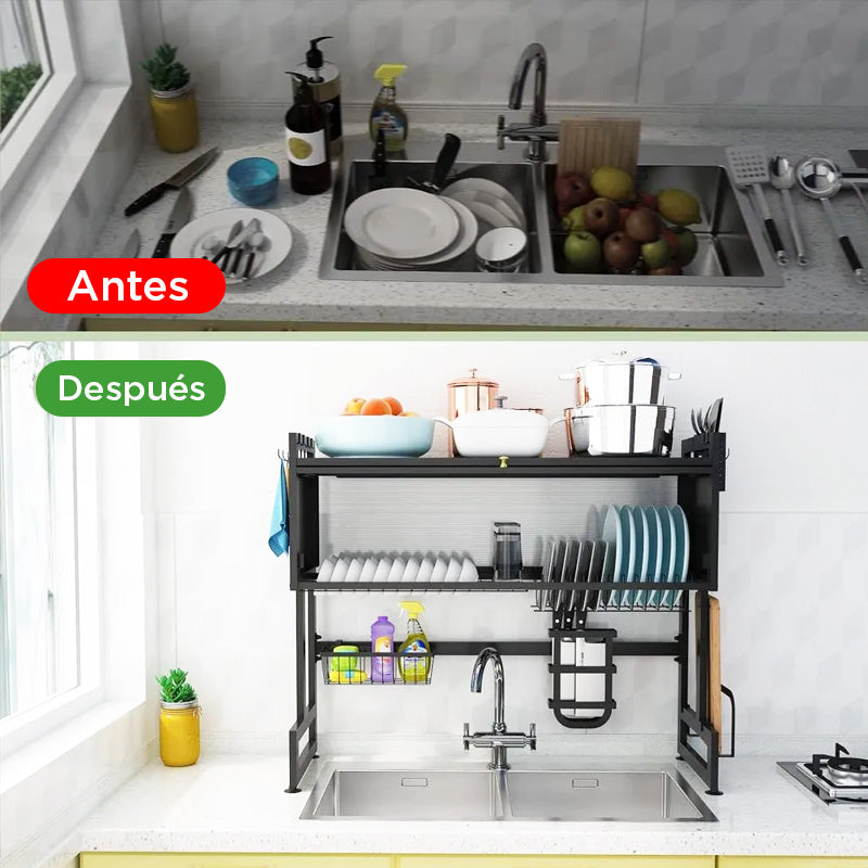 Escurridor de Platos Premium: 🔥 Adios al Desorden en segundos