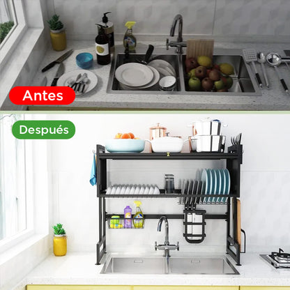 Escurridor de Platos Premium: 🔥 Adios al Desorden en segundos