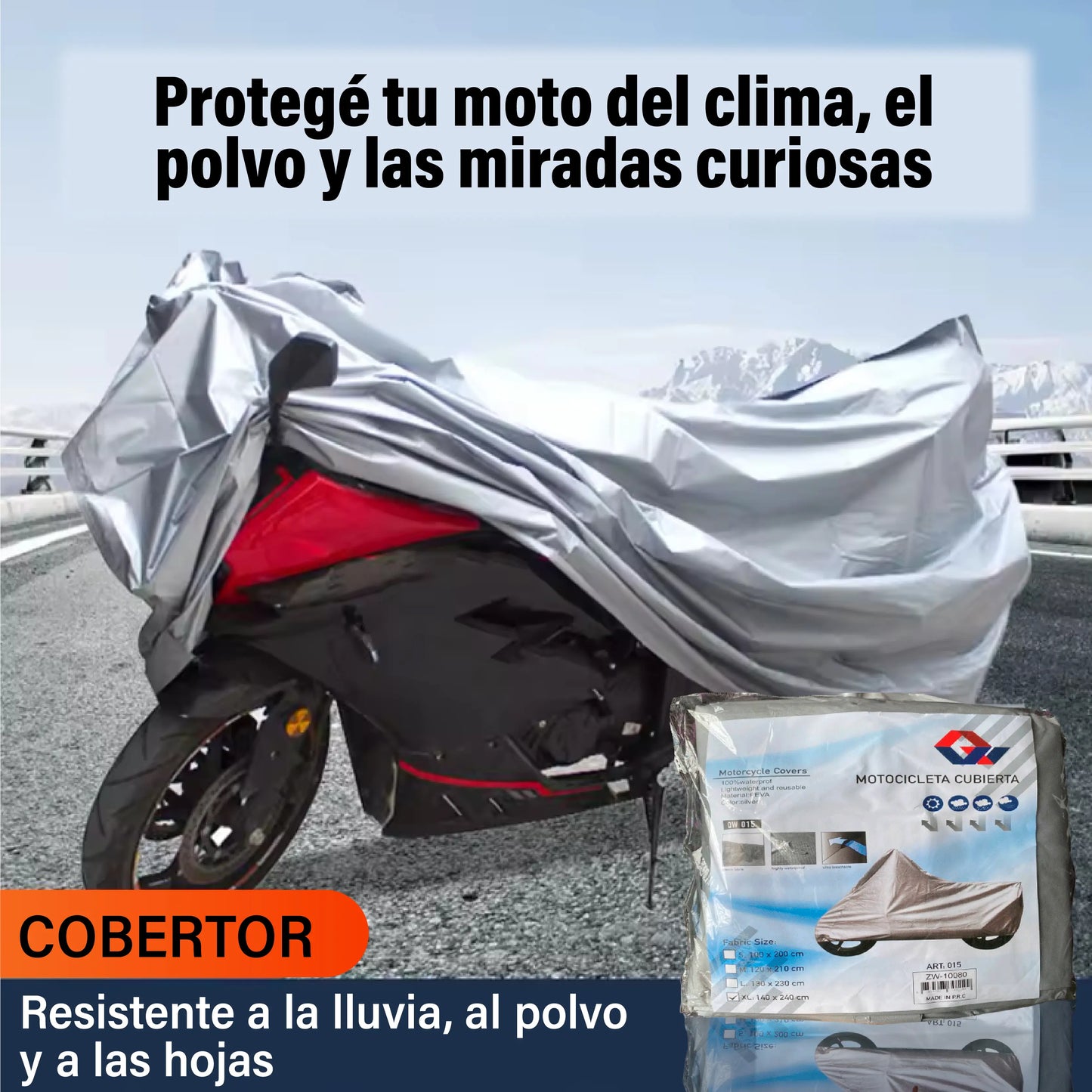 🏍️💦 COBERTOR IMPERMEABLE PARA MOTOCICLETA