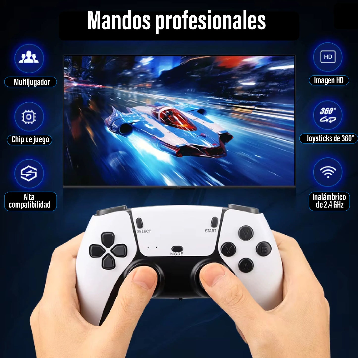 CONSOLA DE JUEGOS 2.4G DIVERSIÓN RETRO AL INSTANTE