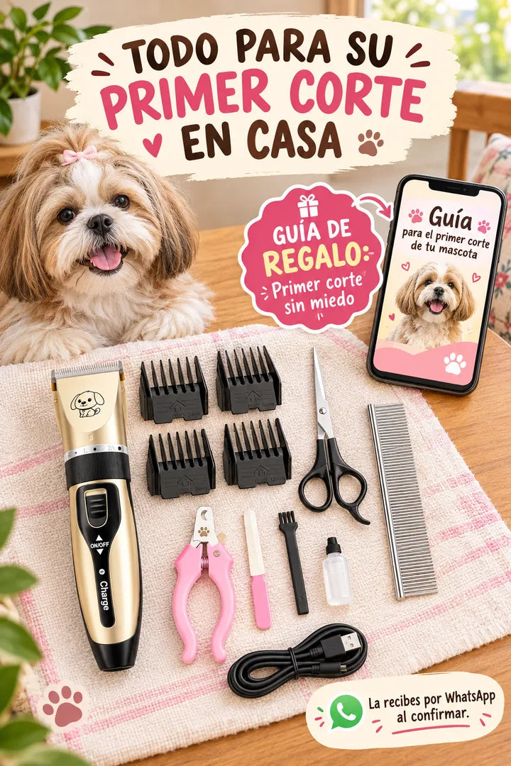 Todo para su primer corte en casa, con la guía Primer corte sin miedo de regalo