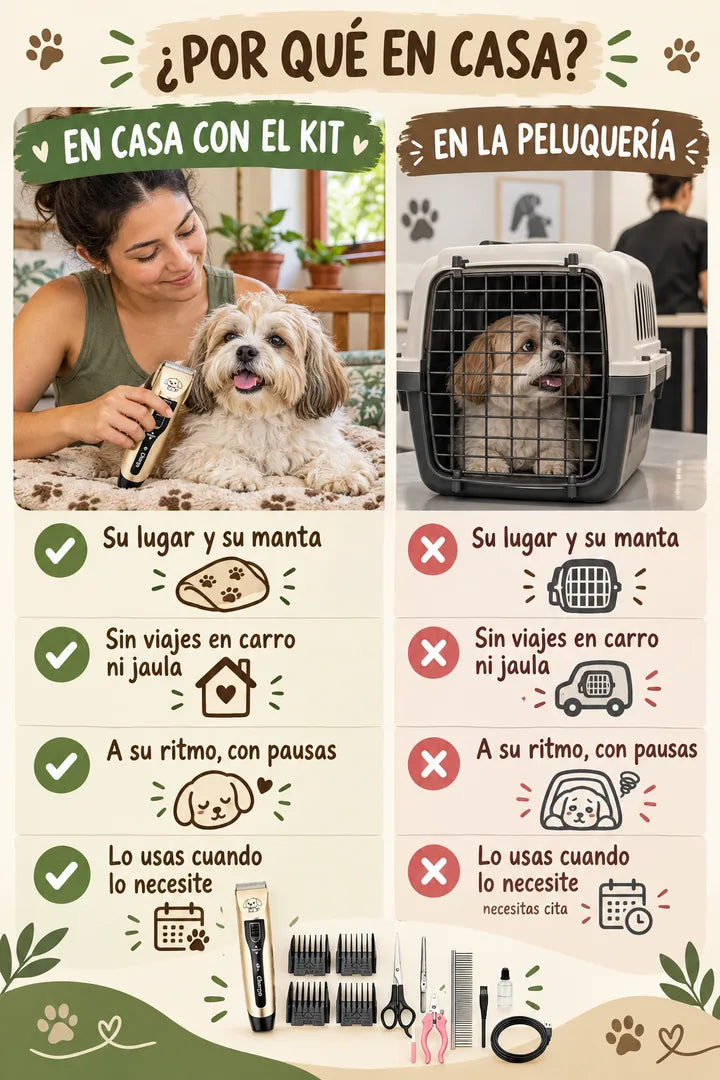 ¿Por qué en casa? En casa con el kit frente a la peluquería