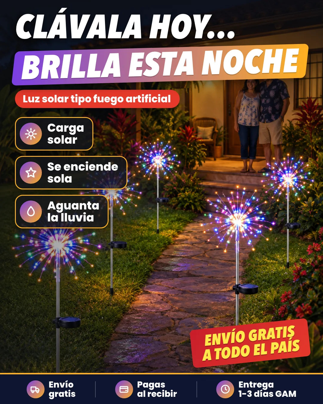 Tu jardín, un show de luces cada noche 🎆