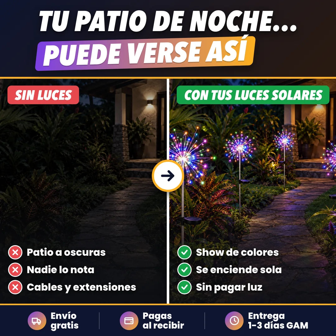 ¿Tu patio queda a oscuras de noche? 🌑