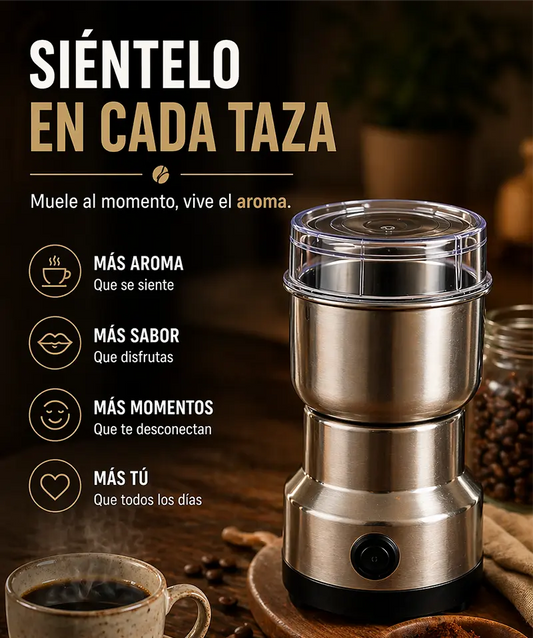 Molinillo Eléctrico de Café y Especias – Potencia rápida para sabores más intensos ☕🌶️