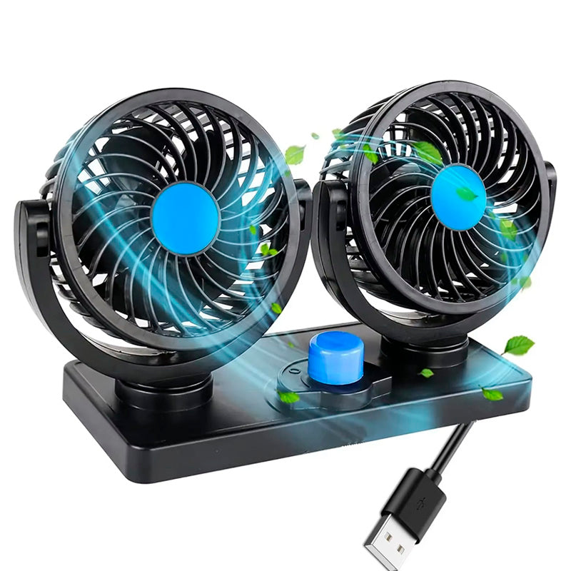 Ventilador Doble para Auto – Frescura Inmediata en Cada Viaje ❄️🚗